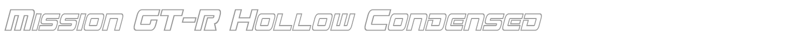 Mission GT-R font preview